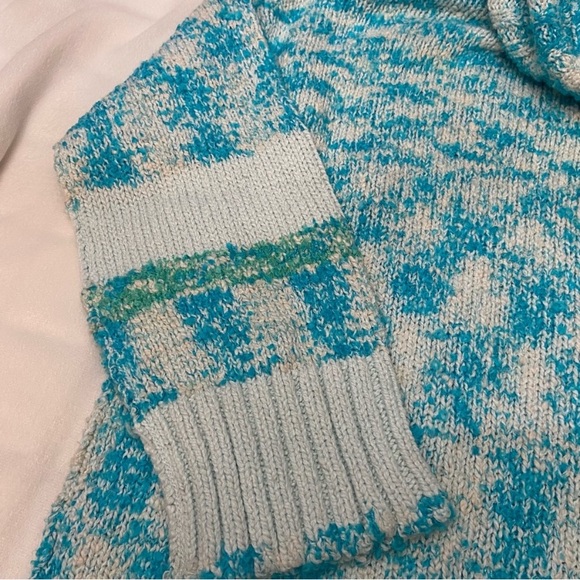 Free People winter storm tunic sweater dress ice castle Turquoise 2461 - Picture 7 of 13